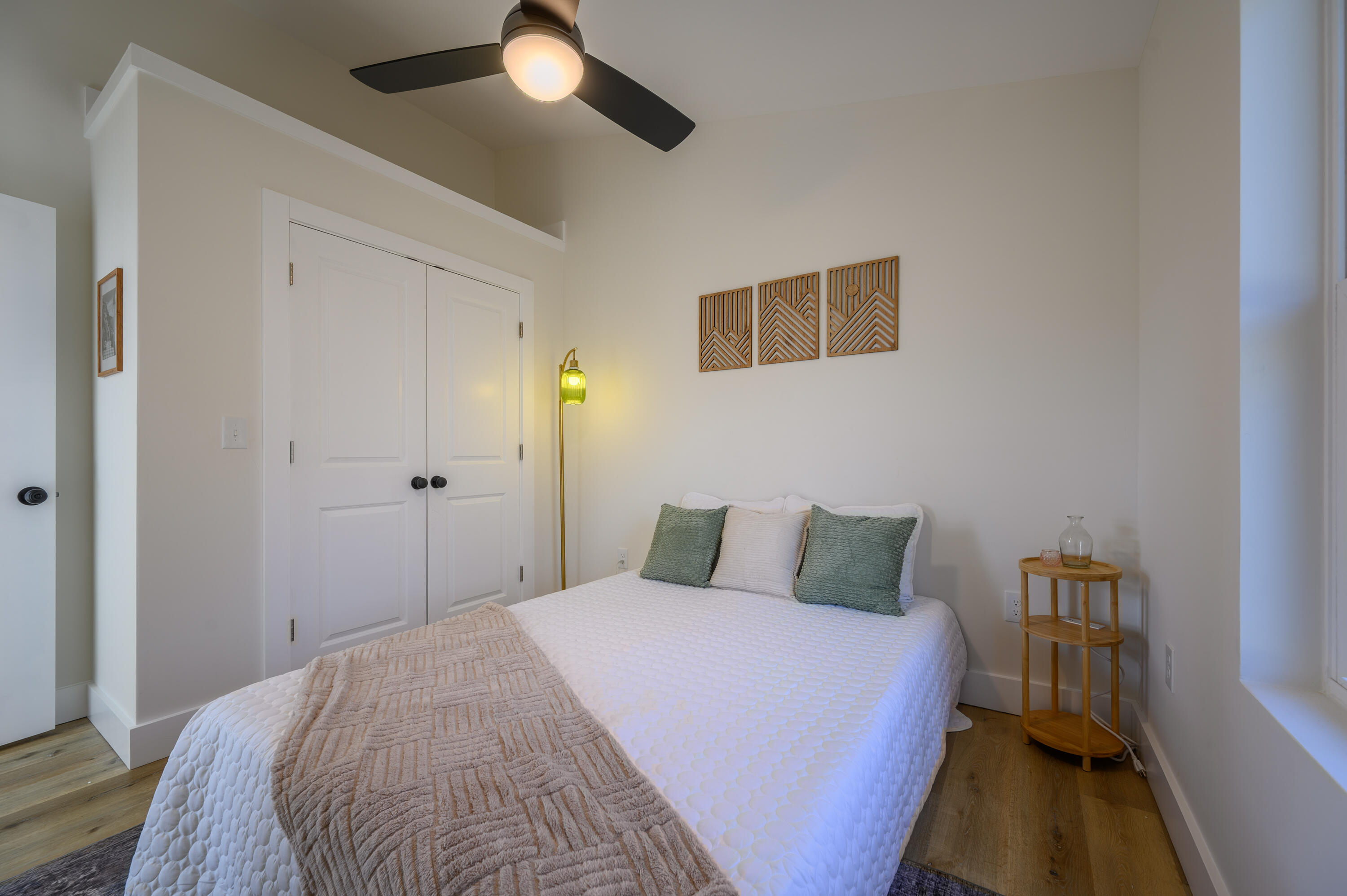 320 Grace Lane Northeast Riner, VA 24149 - Photo 23 of 33 a bedroom with a bed and a chandelier