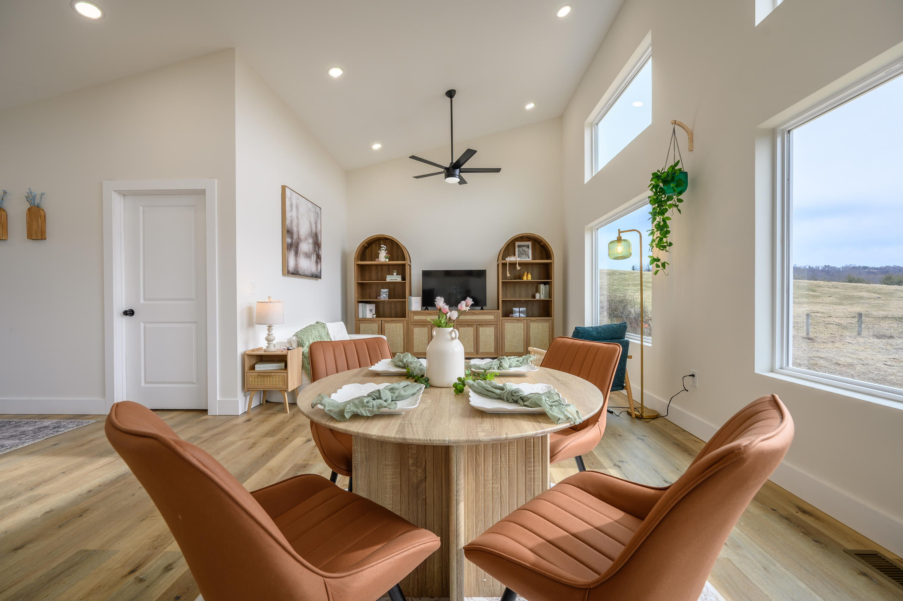320 Grace Lane Northeast Riner, VA 24149 - Photo 8 of 33 a view of a dining room with furniture and a chandelier