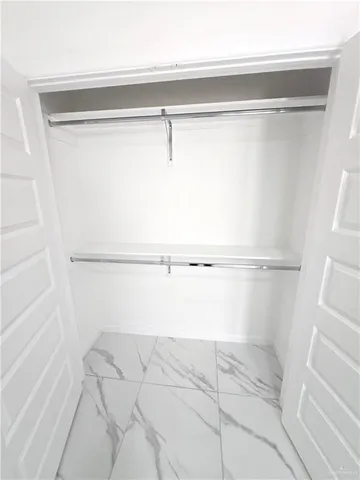 a close view of closet