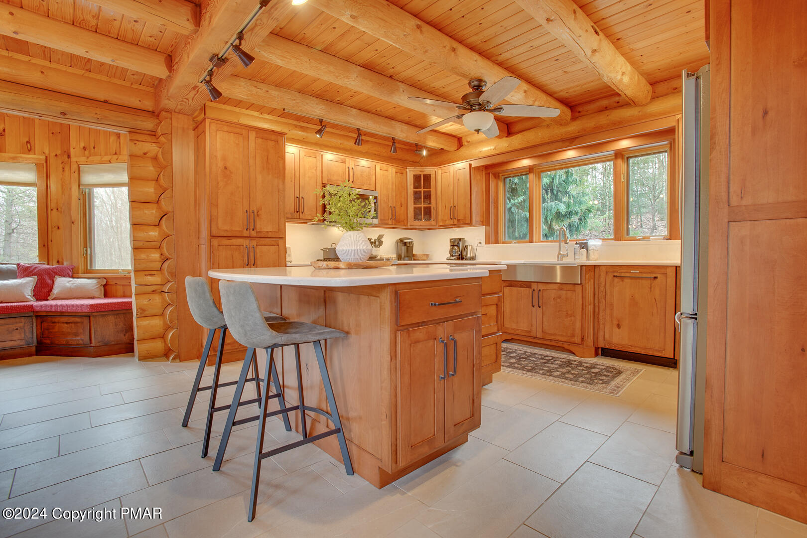 85 Starview Lane Wapwallopen, PA 18660 - Photo 57 of 102 a dining hall with stainless steel appliances a sink and cabinets