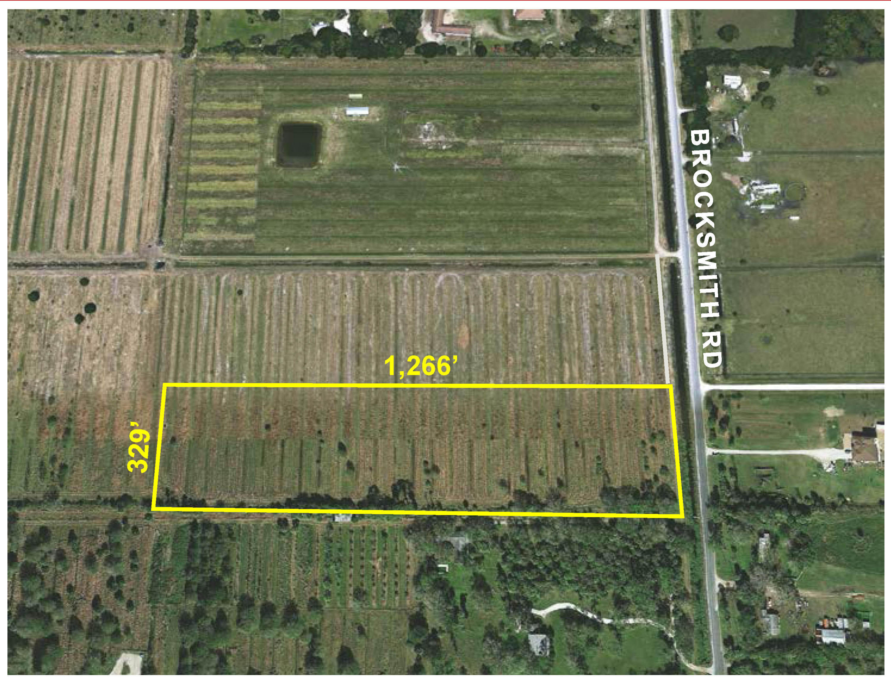 Xxx South Brocksmith Road Fort Pierce, FL 34945 - Photo 1 of 2 9.56ac Aerial w markup