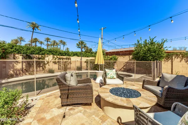 a outdoor space with patio the couch and chairs