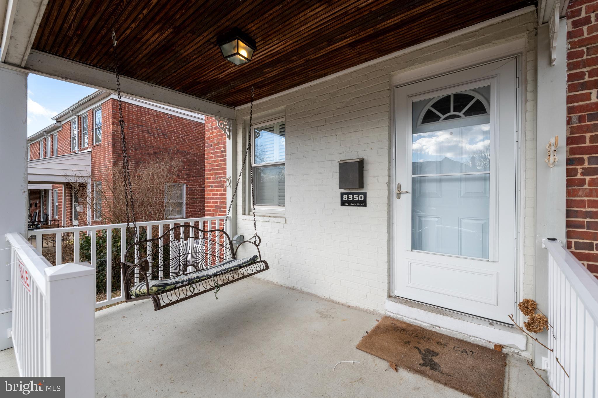 8350 Hillendale Road Parkville, MD 21234 - Photo 4 of 39 Front porch with swing