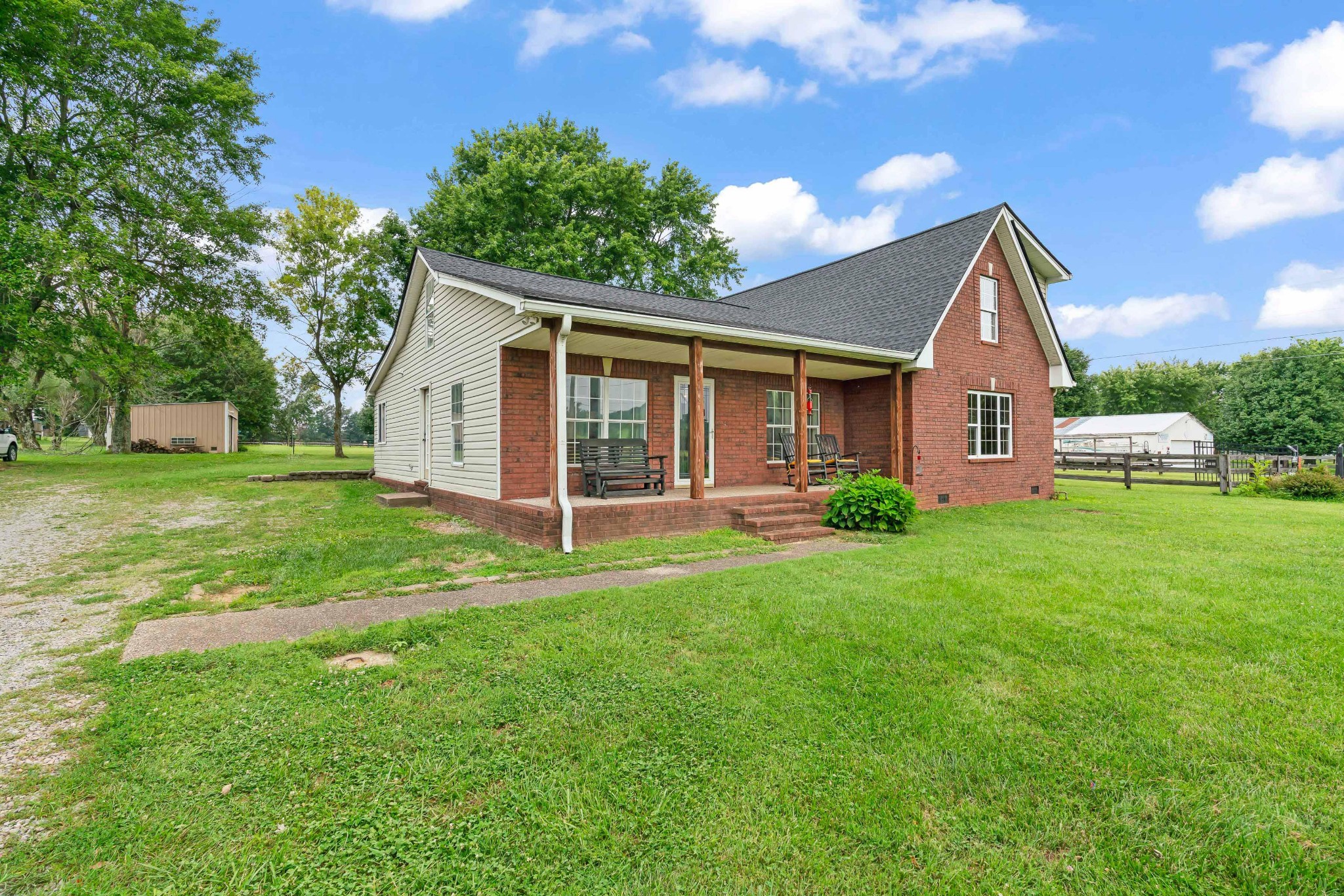 443 Halltown Road Portland, TN 37148 - Photo 3 of 49 a view of a house with backyard and garden