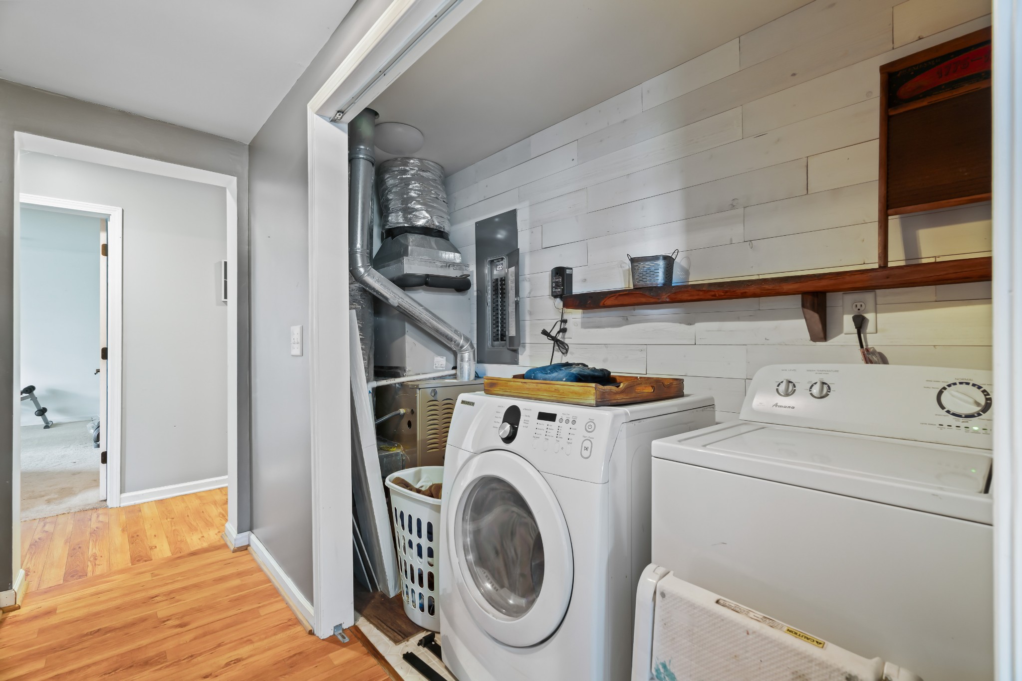 443 Halltown Road Portland, TN 37148 - Photo 39 of 49 a view of storage and utility room with washer and dryer