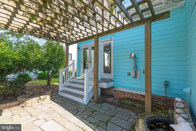 a view of a porch with a yard