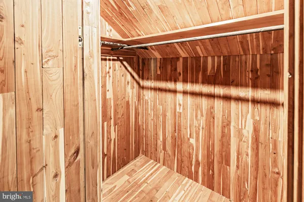 a view of a wooden door