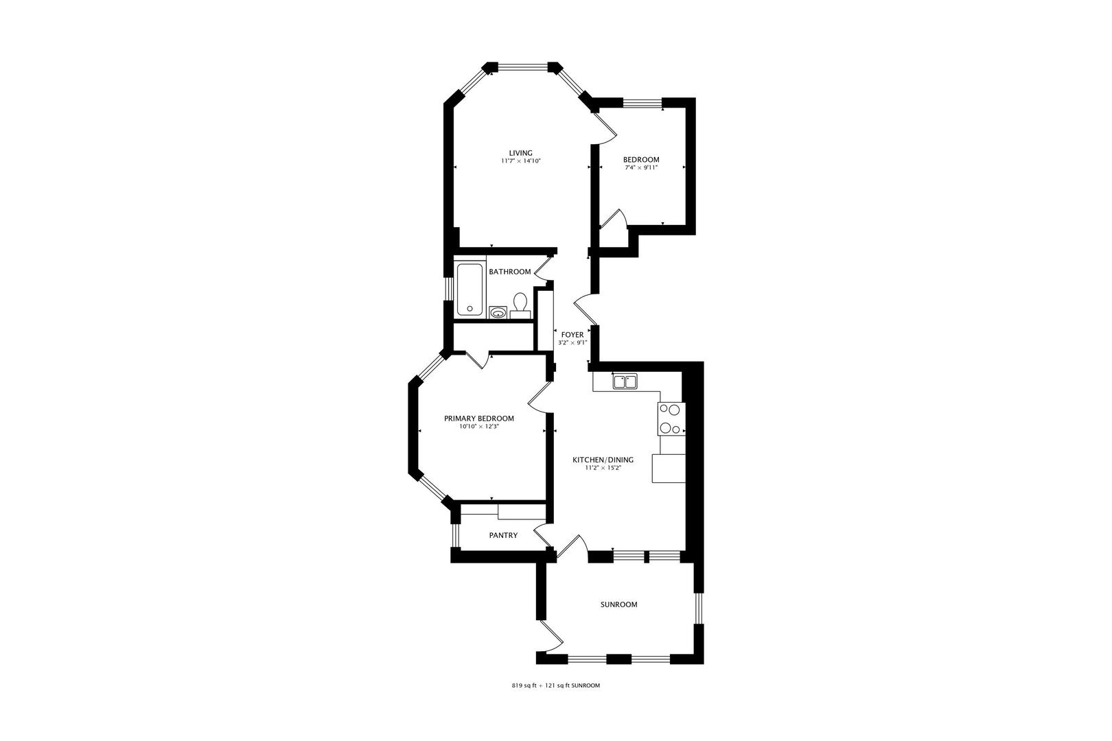 1312 West Nelson Street, Unit 3 Chicago, IL 60657 - Photo 15 of 15 a picture of floor plan