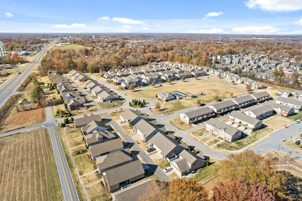 an aerial view of multiple house