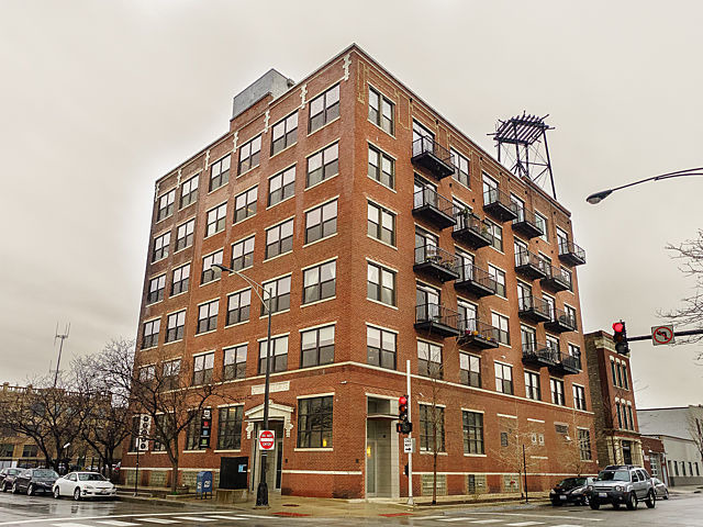a front view of a building