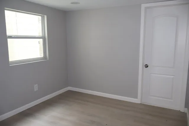 an empty room with a window