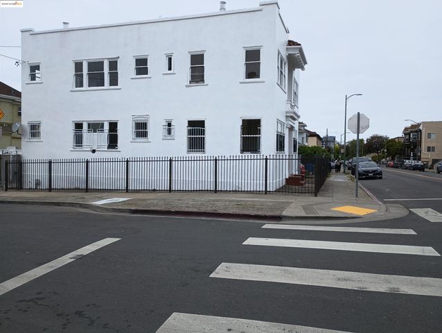 a view of a house with a street