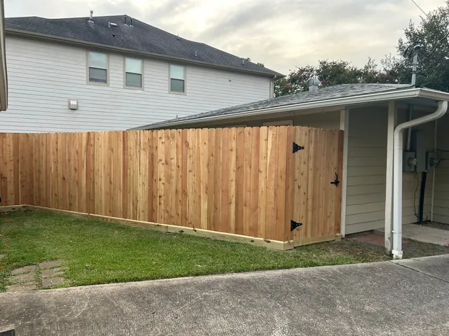a backyard of a house