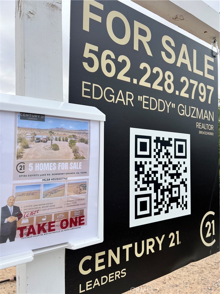 37132 Coyote Lake Road Newberry Springs, CA 92365 - Photo 34 of 45 Sign & Brochures @ Entry to Crystal Lakes @ Coyote Lake Rd