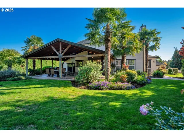 a view of a house with a street