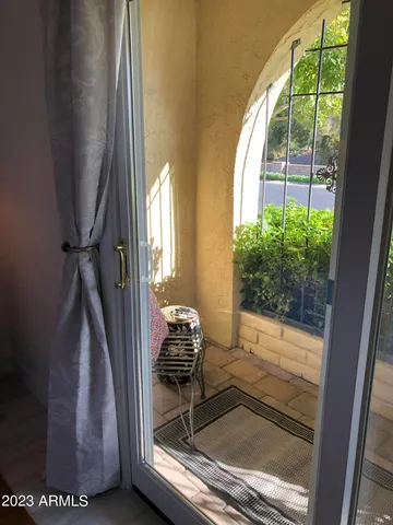 a view of front door