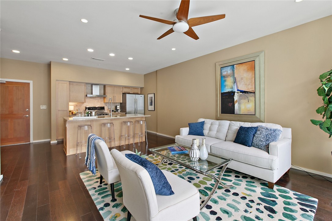 1600 Barton Springs Road, Unit 6502 Austin, TX 78704 - Photo 1 of 1 a living room with furniture kitchen view and a window