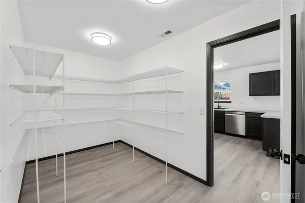 a view of a walk in closet
