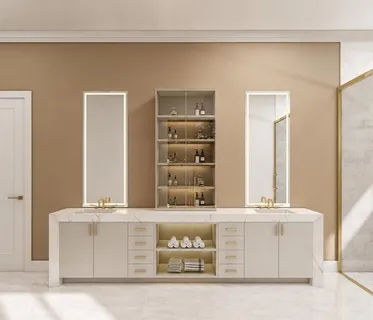 a bathroom with a sink a mirror and a bathtub