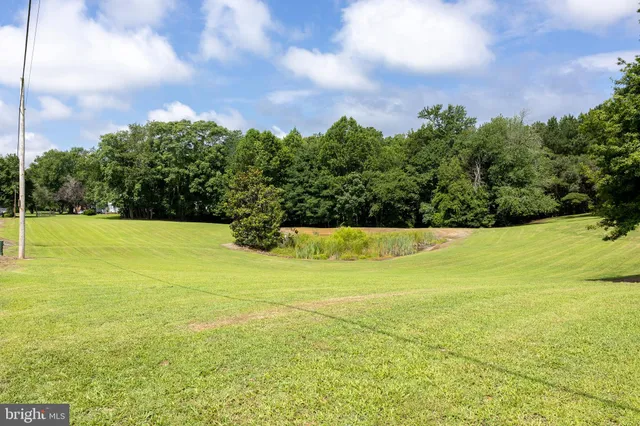 a view of a swimming pool and an outdoor space
