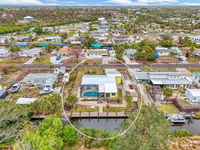 a view of a city with lawn chairs