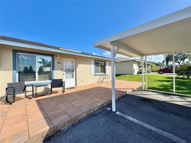 a house view with a outdoor space
