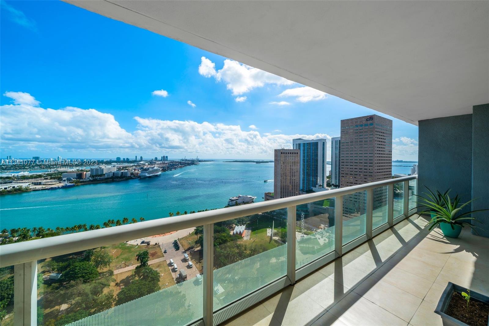 50 Biscayne Boulevard, Unit 3108 Miami, FL 33132 - Photo 12 of 26 a view of a balcony with lake view