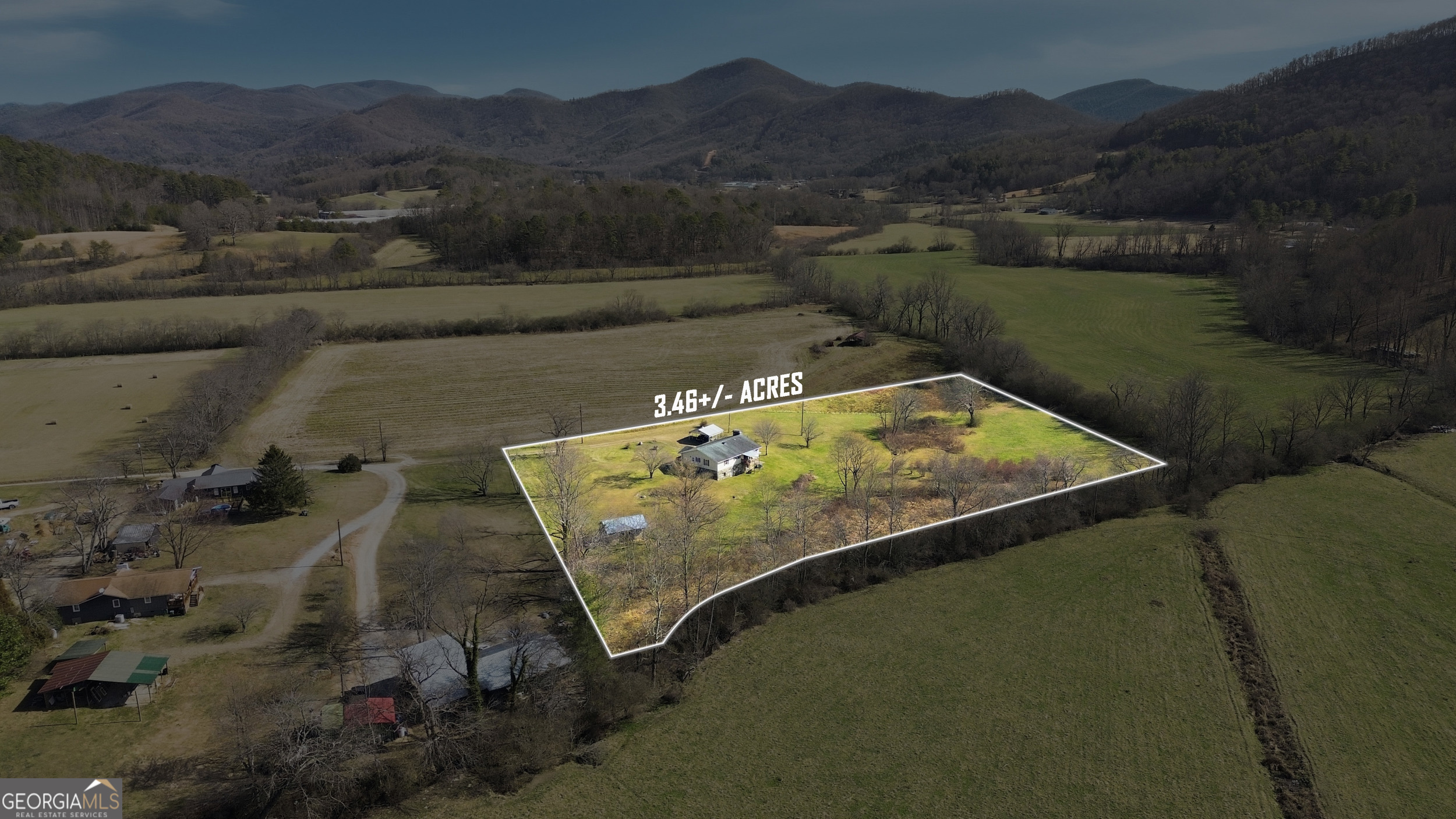 190 Legendary Lane Rabun Gap, GA 30568 - Photo 12 of 47 an aerial view of a house with a yard