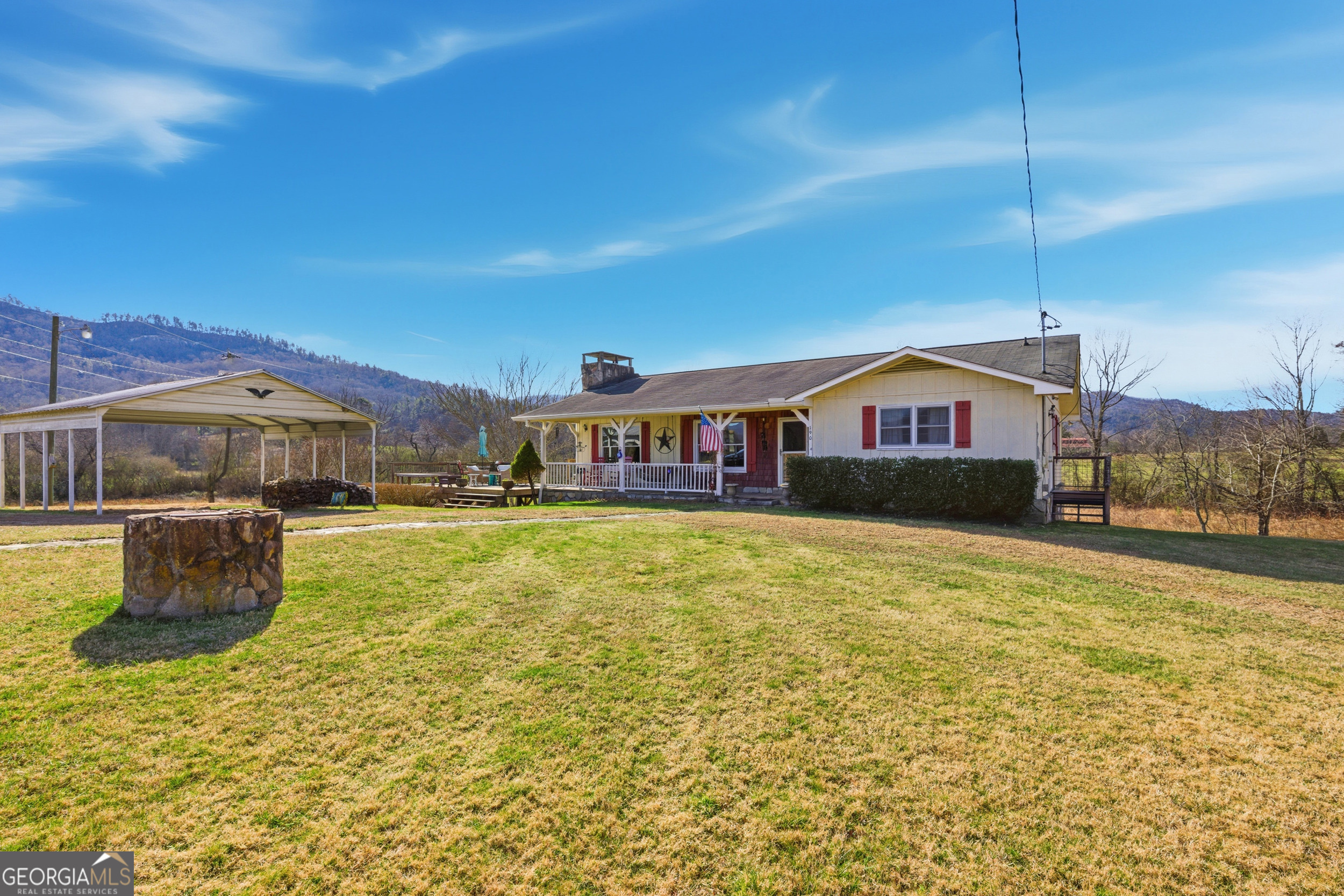 190 Legendary Lane Rabun Gap, GA 30568 - Photo 3 of 47 a swimming pool with yard in front of it