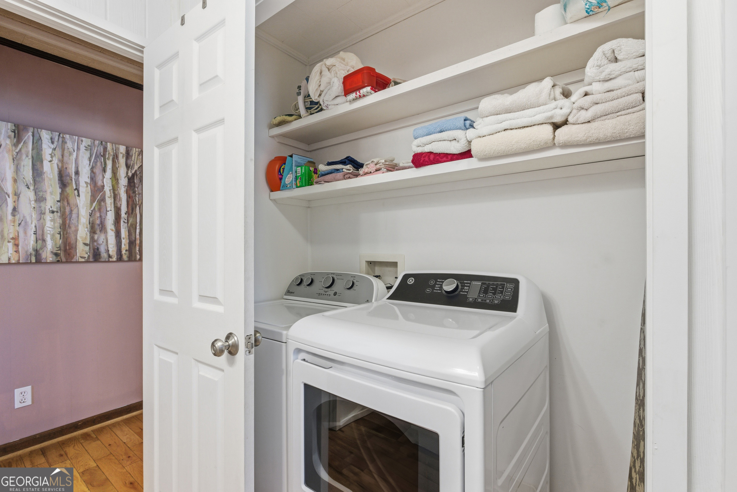 190 Legendary Lane Rabun Gap, GA 30568 - Photo 34 of 47 a utility room with dryer and washer