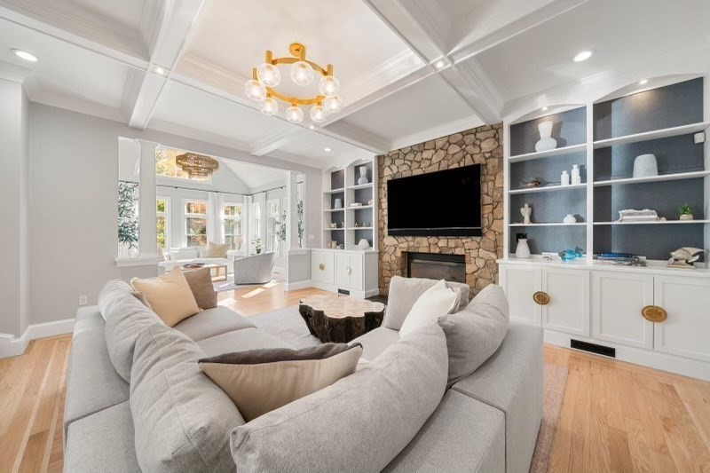 85 Colts Crossing Canton, MA 02021 - Photo 15 of 38 a living room with furniture and a flat screen tv