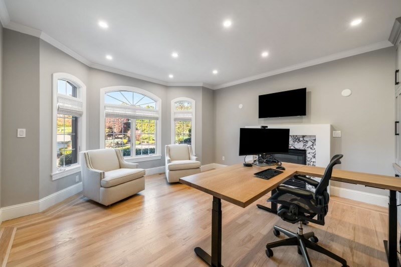 85 Colts Crossing Canton, MA 02021 - Photo 19 of 38 a workspace with furniture and a flat screen tv