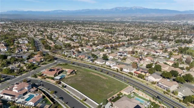 an aerial view of residential building and trees