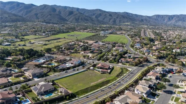 a view of a lake with a yard
