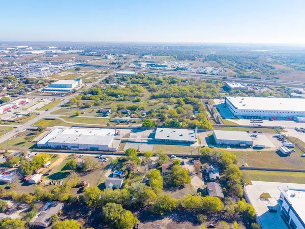 an aerial view of a city
