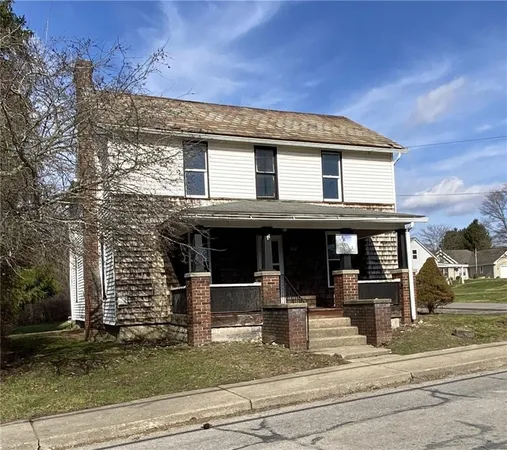 a front view of a house