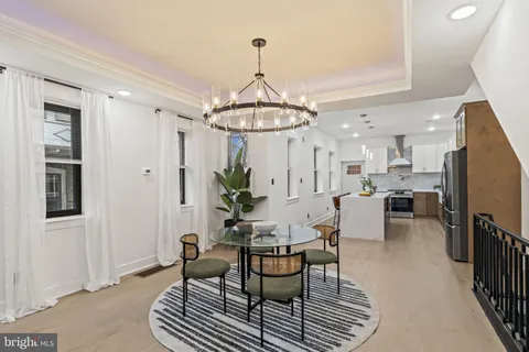 a view of a livingroom and dining room