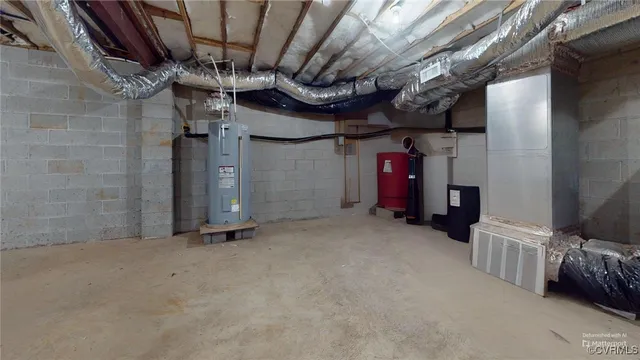 a view of a room with wooden walls