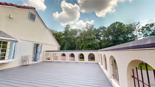 a front view of a house with balcony