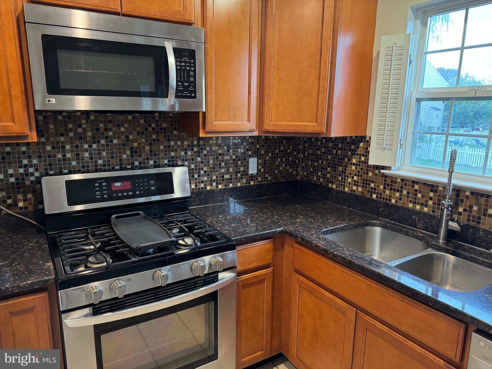 546 Barley Court Smyrna, DE 19977 - Photo 6 of 19 a kitchen with granite countertop a stove and a sink
