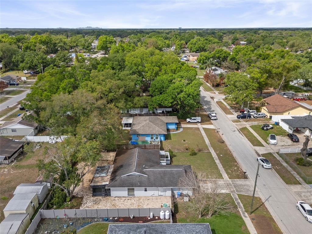 128 Euclid Avenue Seffner, FL 33584 - Photo 36 of 38 an aerial view of residential houses with outdoor space and swimming pool