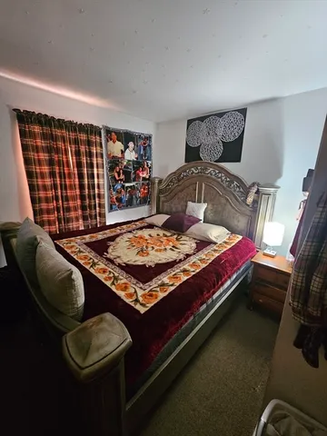 a living room with furniture rug and window