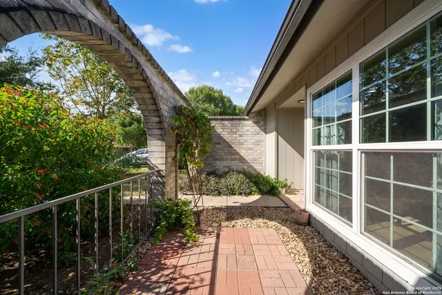 a view of balcony with small plants