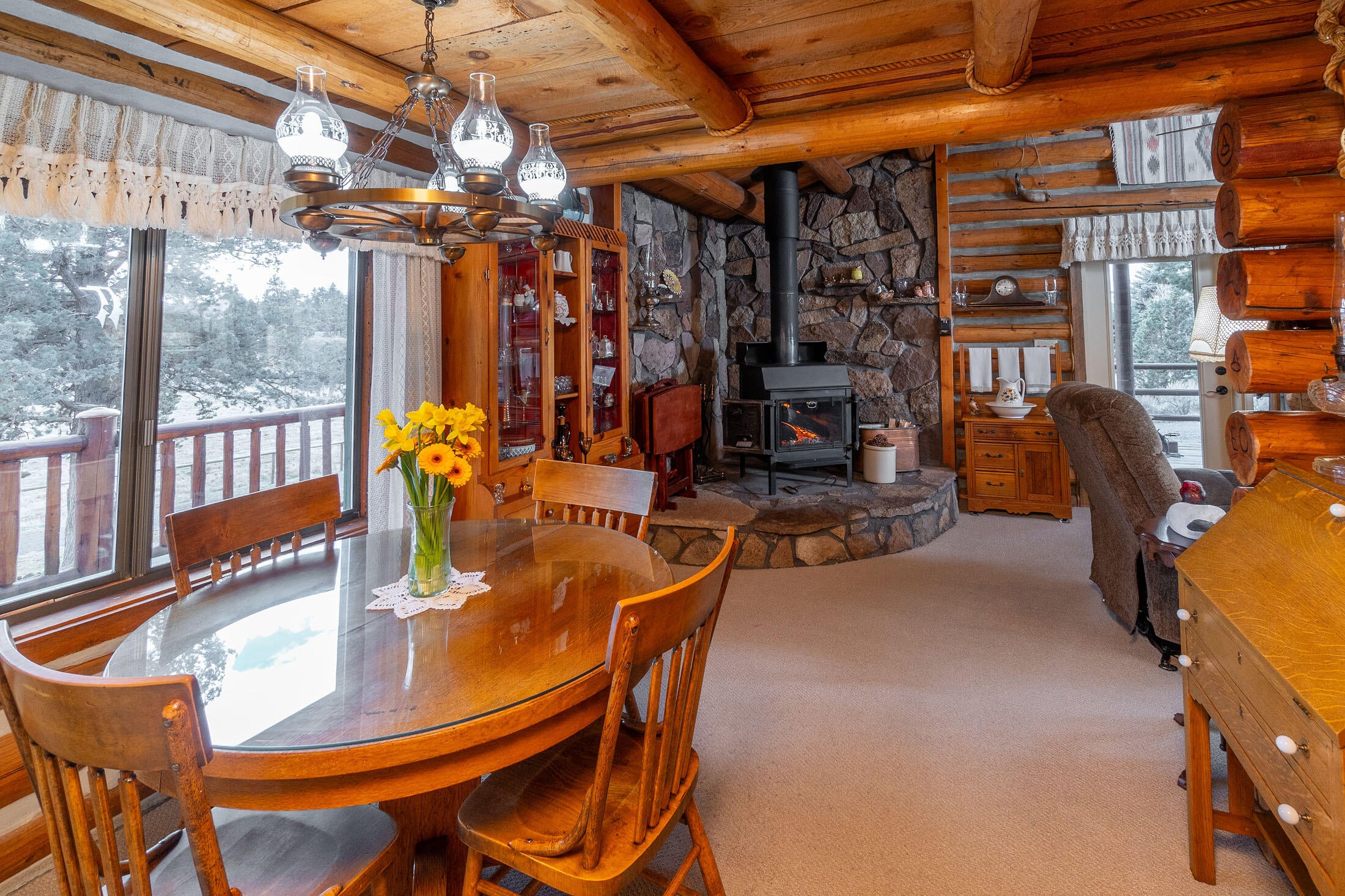 60384 Arnold Market Road Bend, OR 97702 - Photo 22 of 93 You'll be immediately drawn to the cheerful bright dining area by the large window. This is looking towards the living room.