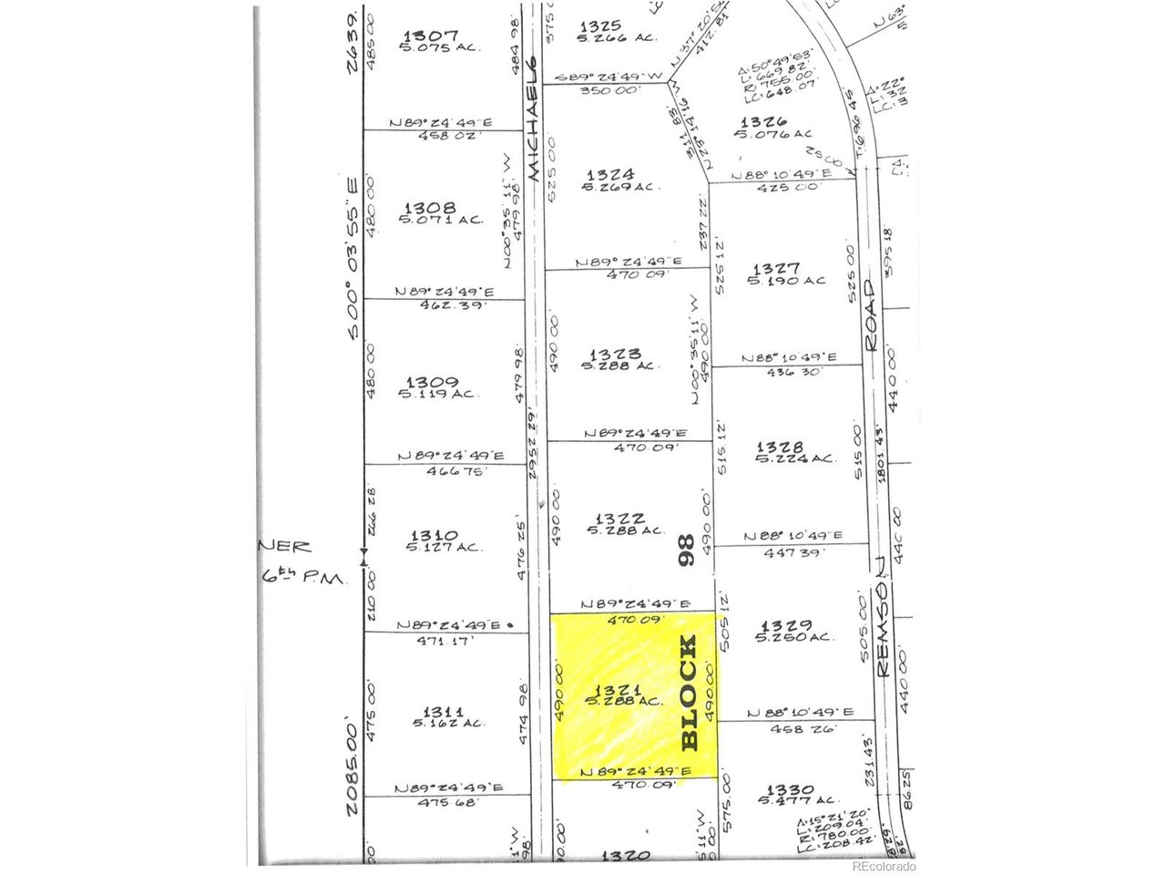 1321 Michaels Road San Luis, CO 81152 - Photo 15 of 17 Enlarged Plat Map