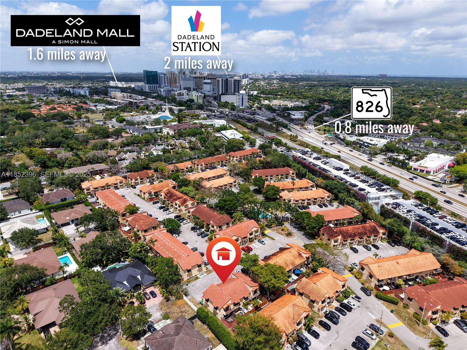 10194 Southwest 77th Court Miami, FL 33156 - Photo 23 of 25 an aerial view of residential building and parking space