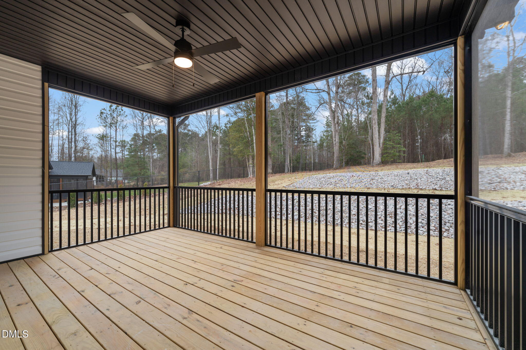 160 Pilot Ridge Road Zebulon, NC 27597 - Photo 37 of 49 a view of a balcony with wooden floor