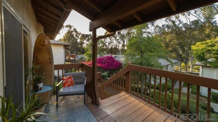 6358 Rancho Mission Road, Unit 624 San Diego, CA 92108 - Photo 12 of 16 a view of a balcony with furniture
