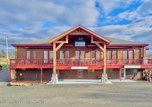 a front view of a building