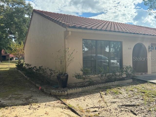 a front view of a house